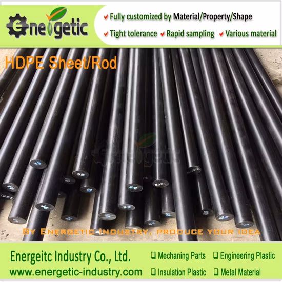 PE-Stab, HDPE-Stab, Kunststoffstab in den Farben Weiß, Schwarz